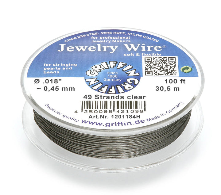 jewelry-wire-49-strands-clear-Approx. diameter 0.45 mm-30.5m-1201184H