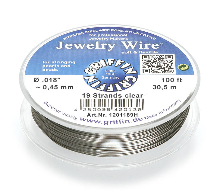 jewelry-wire-19-strands-clear-Approx. diameter 0.45 mm-30.5m-1201189H