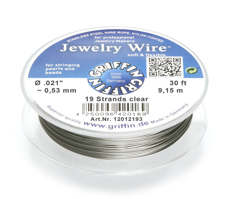 jewelry-wire-19-strands-clear-Approx. diameter 0.53 mm-9.15m-12012193