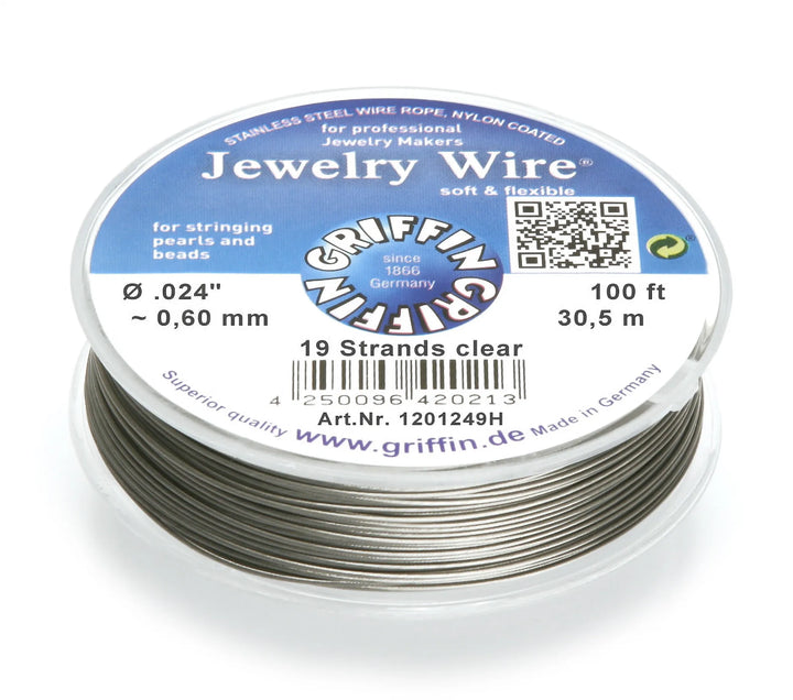 jewelry-wire-19-strands-clear-Approx. diameter 0.60 mm-30.5m-1201249H