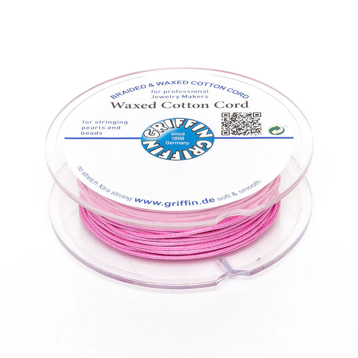 Shop GRIFFIN Waxed Cotton Cord in Dark Pink Colour