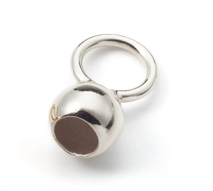 bell-caps-closed-eye-925 Sterling Silver-6.0mm-60010906X