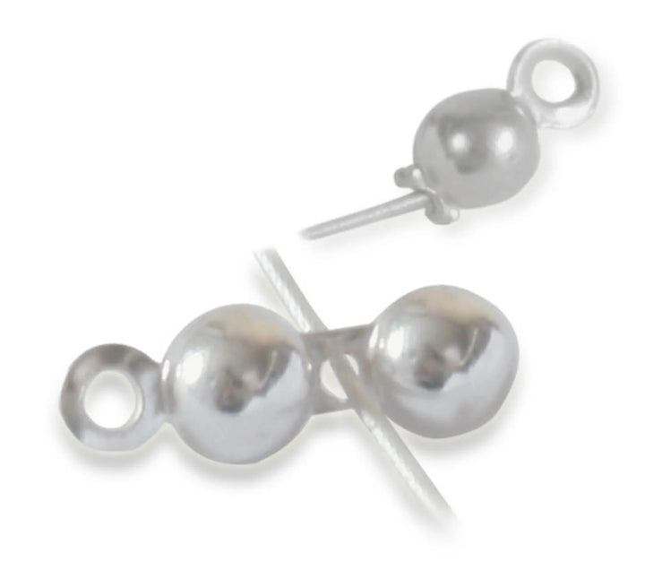 squeeze-capsules-925 Sterling Silver-Approx. diameter 4.0mm with Hole-60011804X