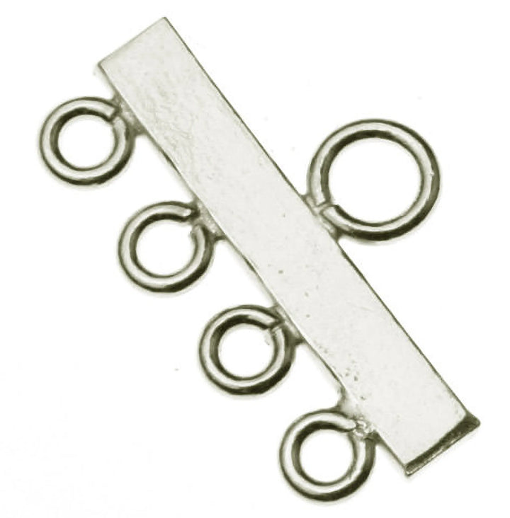 multi-strand-ends-925 Sterling Silver-4 Rows - 19.5mm-60012004V