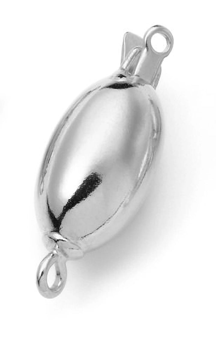 olive-snap-lock-clasps-925 Sterling Silver-diameter 10.0mm, Length 17.0mm-60012510V