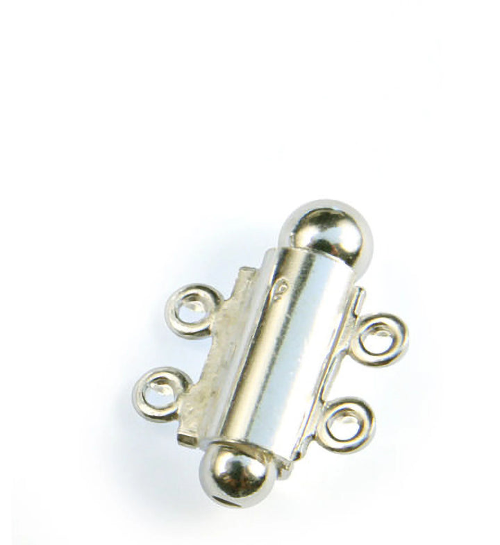 slide-lock-clasps-925 Sterling Silver-2 Rows L 17.5mm-60012702