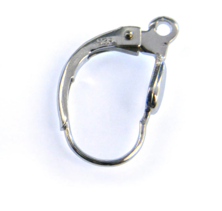 hinged-earwires-925 Sterling Silver-Length 15.0mm-60013715L