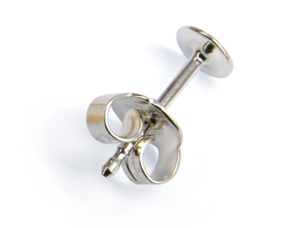 ear-studs-disc-925 Sterling Silver-Disc diameter 4.0mm-600139042