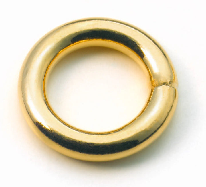 soldered-jump-rings-24K Gold Plated-Diameter 4.0 mm Wire 0.8 mm-60020404X