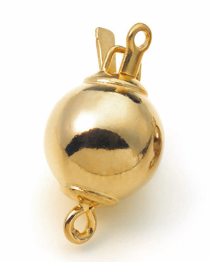 ball-snap-lock-clasp-24K Gold Plated-diameter 10.0mm-60020610