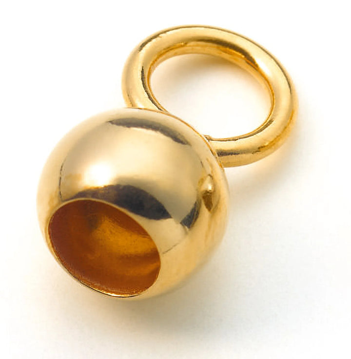 bell-caps-closed-eye-24K Gold Plated-6.0mm-60020906C