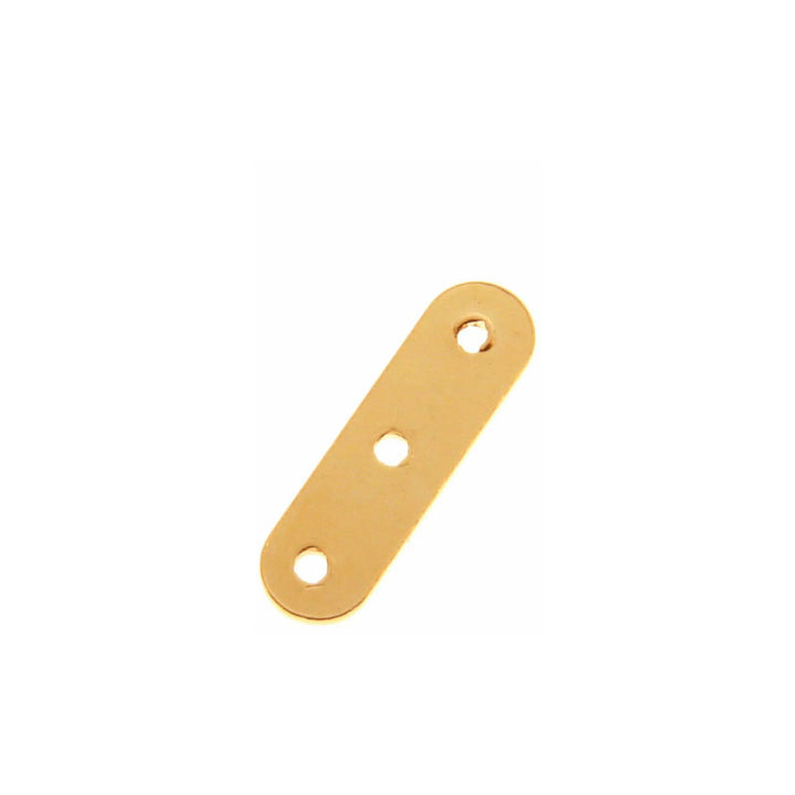 spacers-24K Gold Plated-2 Holes, Length 9.0mm-60021302X
