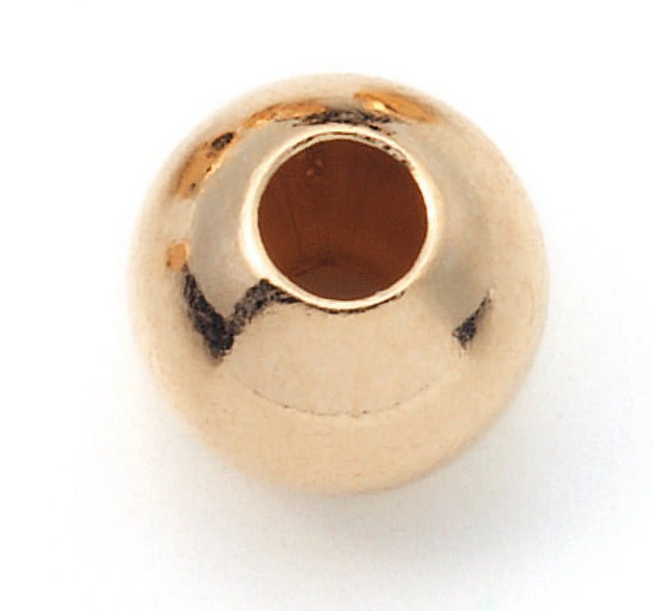 round-beads-24K Gold Plated-Out. 6.0mm, Hole 2.0mm Approx.-60021706C