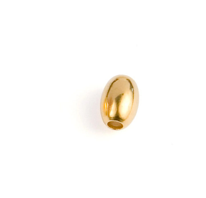 oval-beads-24K Gold Plated-Diameter 3.0mm, Length 4.5mm-60021903C
