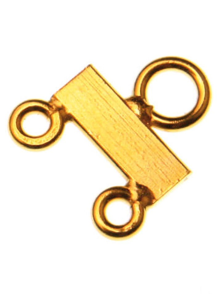 multi-strand-ends-24K Gold Plated-2 Rows - 11.5mm-60022002X