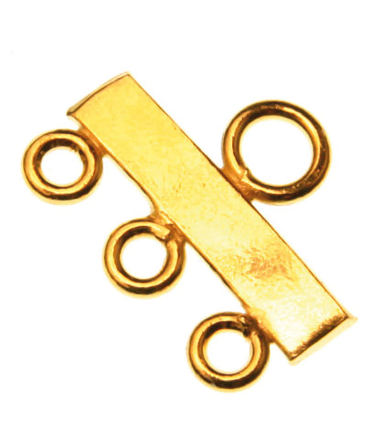 multi-strand-ends-24K Gold Plated-3 Rows - 16mm-60022003X