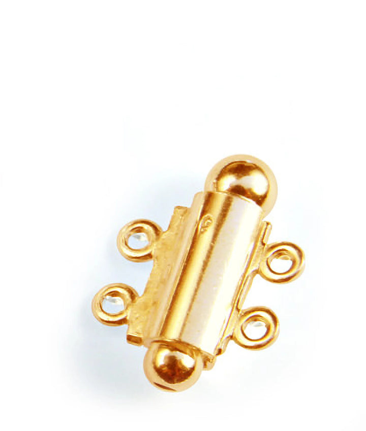 slide-lock-clasps-24K Gold Plated-2 Rows L 17.5mm-60022702